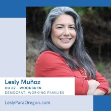 Lesly Muñoz, HD 22 - Woodburn - Democrat, Working Families