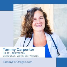 Tammy Carpenter, HD 27 - Beaverton - Democrat, Working Families