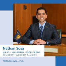 Nathan Sosa, HD 30 - Hillsboro, Rock Creek - Democrat, Working Families - NathanSosa.com